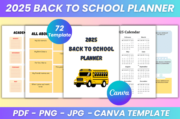 2025 Back to School Planner Canva Kdp