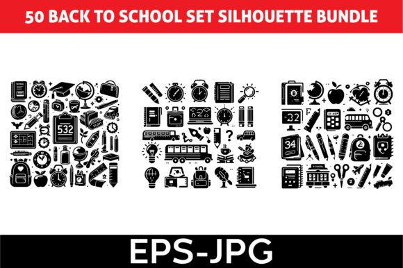 Back to School Set Silhouette Bundle: A Creative Resource for Educators and Designers