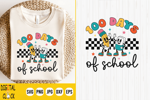 Retro 100 Days of School Back to School